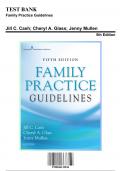 Family Practice Guidelines 5th Edition Cash Glass Mullen Test Bank ISBN-13: 978-0826135834