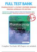 Test Bank for Pharmacology: A Patient-Centered Nursing Process Approach 9th Edition by Linda E. McCuistion; Jennifer J. Yeager; Mary Beth Winton; Kathleen DiMaggio 9780323399166, Chapter 1-55 | Complete Guide A+