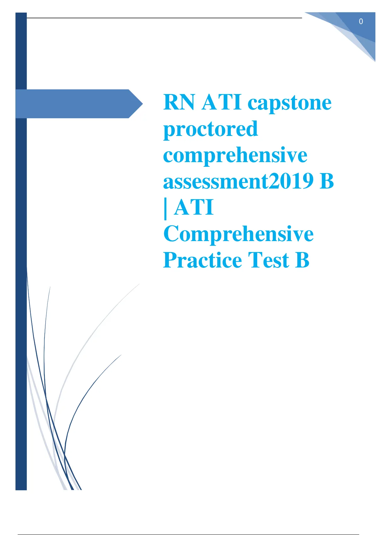 RN ATI Capstone Proctored Comprehensive Assessment 2019 B | ATI ...