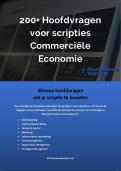 Scriptie Commerciële Economie: 200+ Hoofdvragen