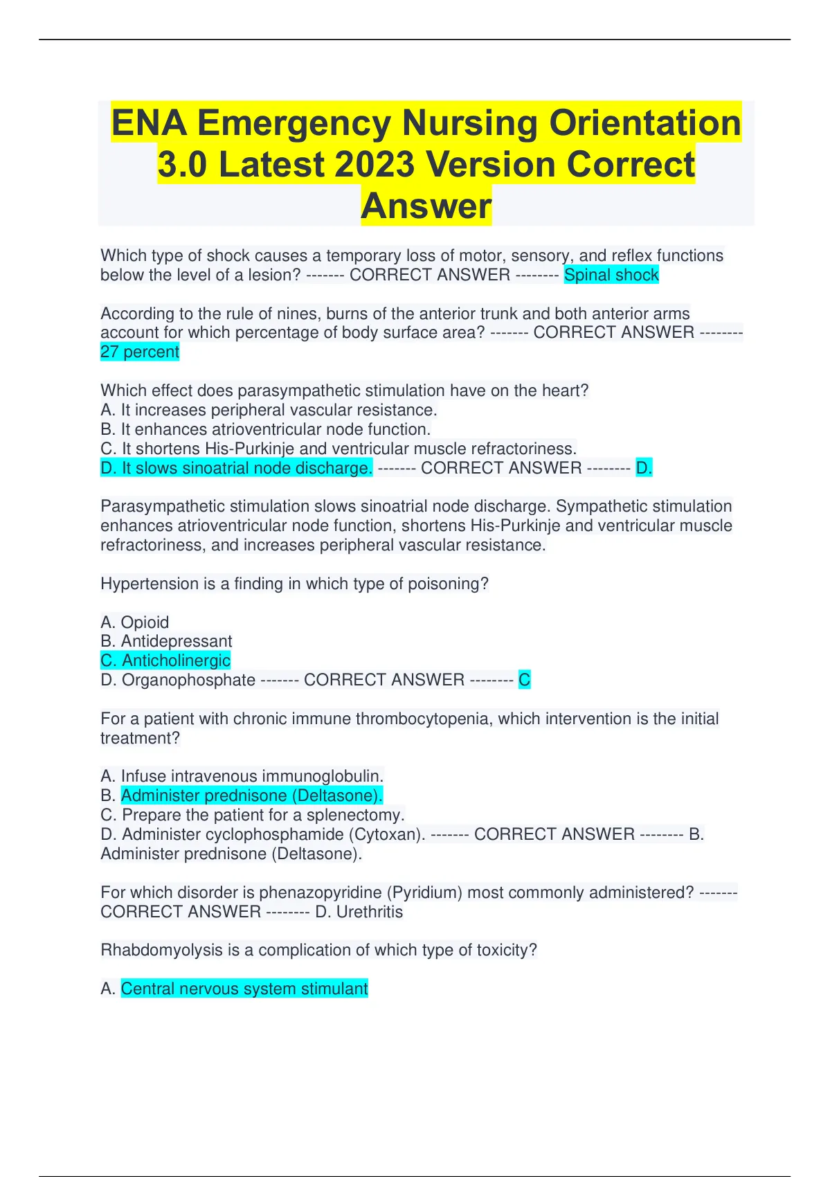 Emergency Nursing Orientation 3.0: Cardiovascular Emergencies Part I ...