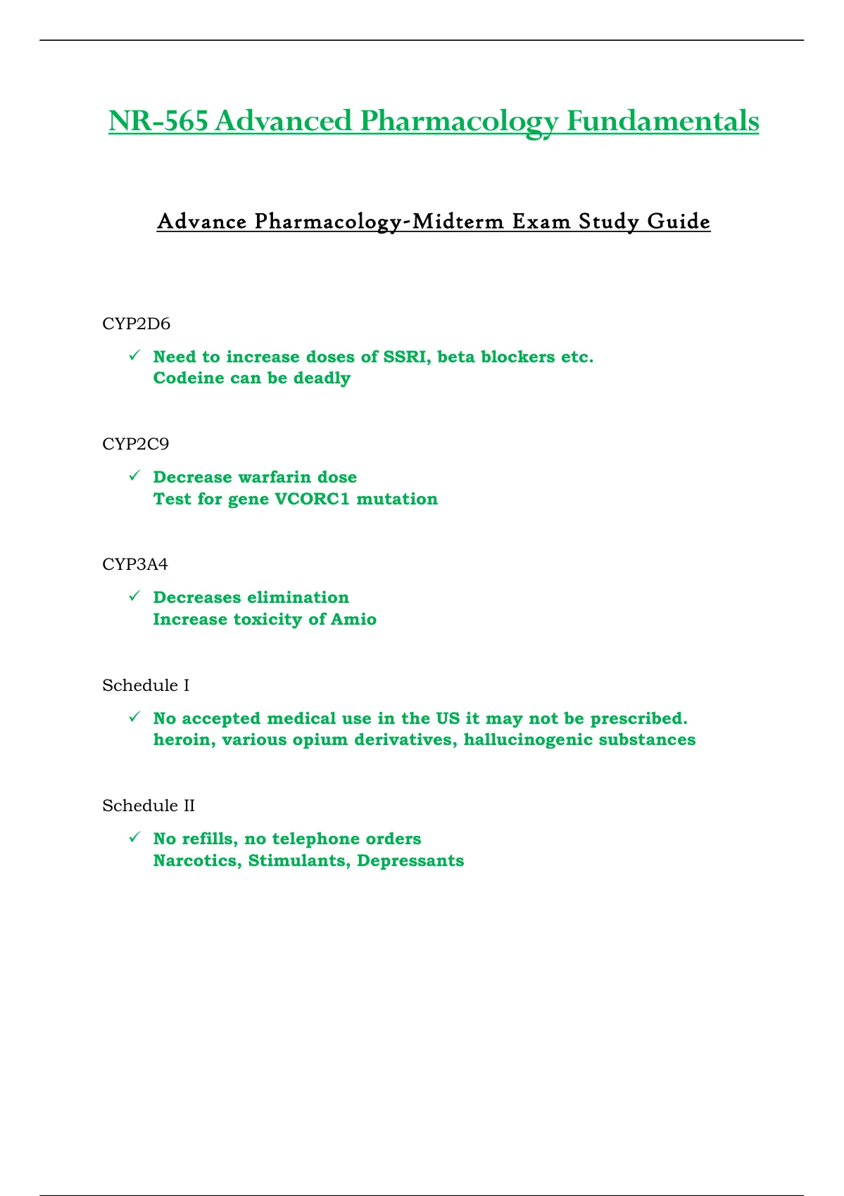 Midterm Exam Study Guide - NR565 / NR 565 (Latest 2023 / 2024 ...