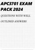 APC3701 EXAM PACK 2024