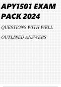 APY1501 MCQ EXAM PACK 2024