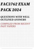 FAC3762 EXAM PACK 2024