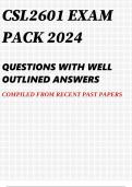 CSL2601 EXAM PACK 2024