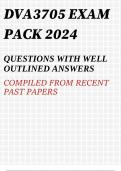 DVA3705 EXAM PACK 2024