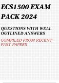 ECS1500 Exam Pack 2024