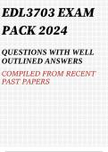 EDL3703 EXAM PACK 2024