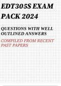 EDT305S EXAM PACK 2024