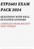 ETP2601 EXAM PACK 2024