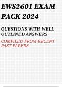 EWS2601 EXAM PACK 2024