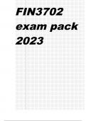 FIN3702 EXAM PACK 2023