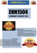 ENN1504 Assignment 2 Semester 1 2024 - DUE 30 May 2024