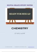 2024 HESI-A2 CHEMISTRY Chemistry note cards for HESI entrance exam