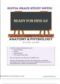 (2024) LATEST 100% ACCURATE HESI A2 ANATOMY & PHYSIOLOGY  STUDY GUIDE