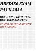 HBEDIE6 EXAM PACK 2024