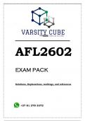 AFL2602 EXAM PACK 2023