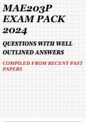 MAE203P EXAM PACK 2024