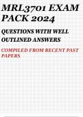 MRL3701 EXAM PACK 2024