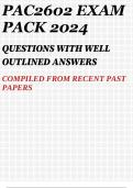 PAC2602 Exam PACK 2024