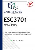 ESC3701 EXAM PACK 2024