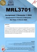 MRL3701 Assignment 1 (COMPLETE ANSWERS) Semester 1 2024 - DUE 14 March 2024