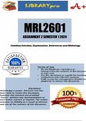 MRL2601 Assignment 2 Semester 1 - DUE 15 April 2024 (Unique Number: 347800)