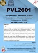 PVL2601 Assignment 2 (COMPLETE ANSWERS) Semester 1 2024 (212823) - DUE 15 April 2024