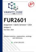 FUR2601 Assignment 1 (ANSWERS) Semester 1 2024 - DISTINCTION GUARANTEED