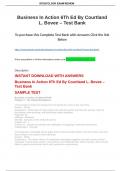 Business In Action 6Th Ed By CourtlandL. Bovee - Test Bank