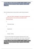 NURS MISC ENPC exam questions and answers