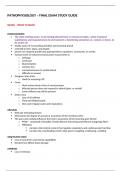 NR 283 PATHOPHYSIOLOGY FINAL EXAM STUDY GUIDE,  NR 283: Pathophysiology, Chamberlain College of Nursing