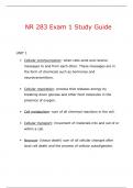 NR 283 Patho Exam 1 Study Guide (Version 2),  NR 283: Pathophysiology, Chamberlain College of Nursing