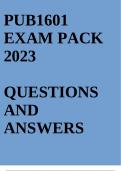 PUB1601 EXAM PACK 2023