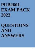 PUB2601 EXAM PACK 2023