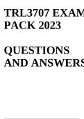 TRL3701 EXAM PACK 2023