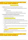 NR565 wk 7-8 Final Exam Study Guide BEST EXAM  STUDY GUIDE LATEST GRADED A