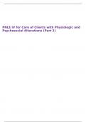 PNLE IV for Care of Clients with Physiologic and Psychosocial Alterations (Part 2)