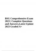 BSG Comprehensive Exam 2023 - Complete Questions and Answers, Latest Update Graded A+