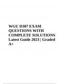 WGU D307 EXAM 2023 (Questions and Answers) Latest Guide 2023 | Graded A+