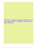 HESI Med Surg/Neuro Test Bank 2023 Questions and Answers [100% CORRECT] Complete Test Bank (SOLVED). 