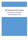  AP Government Exam - Questions & Answers Latest Update 2023