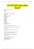 NCLEX-RN Quiz Must Know!