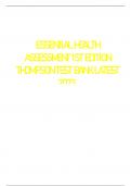 ESSENTIAL HEALTH ASSESSMENT 1ST EDITION THOMPSON TEST BANK LATEST 2023..pdf