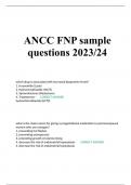 ANCC FNP sample questions 2023/24