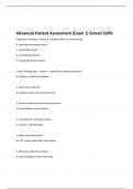 Advanced Patient Assessment (Exam 1) Solved 100%