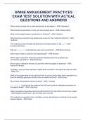 SWINE MANAGEMENT PRACTICES EXAM TEST SOLUTION WITH ACTUAL QUESTIONS AND ANSWERS