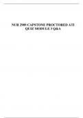 NUR 2989 CAPSTONE PROCTORED ATI QUIZ MODULE 3 Q&A