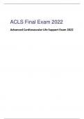 ACLS Final Exam 2022 Advanced Cardiovascular Life Support Exam